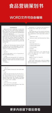 企業(yè)辦公服務(wù)食品營銷策劃書 高清素材與實戰(zhàn)模板全解析